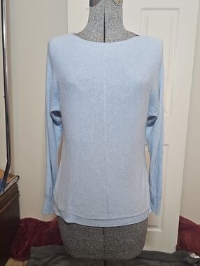 Bianco & Blu Italy Women’s Blue Cashmere Wool Silk Blend Sweater Medium size